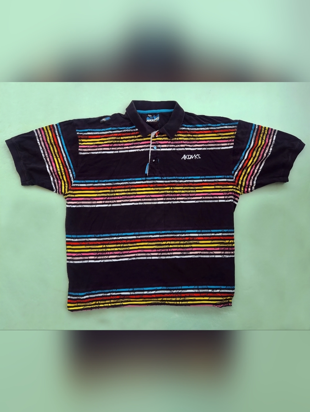 Akademiks Hustlers Paradise Striped Polo Shirt